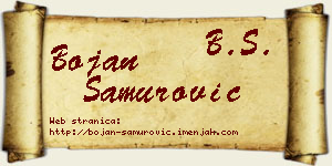 Bojan Samurović vizit kartica